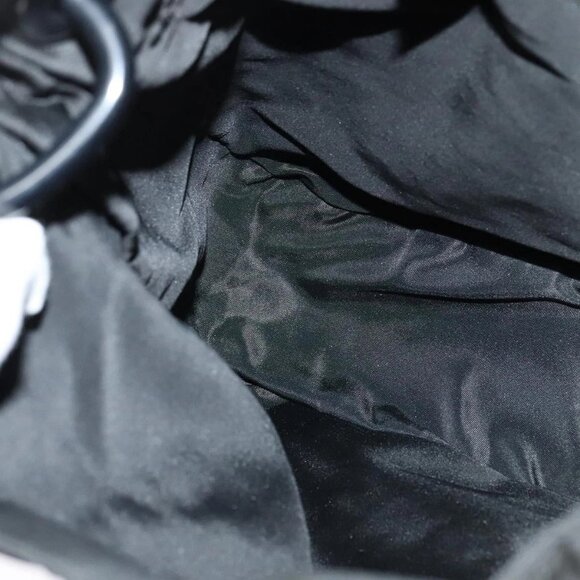 PRADA Shoulder Bag Nylon Plastic Black Silver Auth ep9367 - Picture 13 of 16